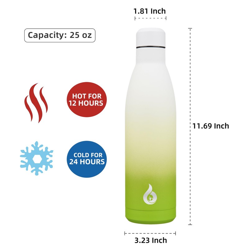 BJPKPK 25oz Insulated Stainless Steel Water Bottles Reusable Metal Travel