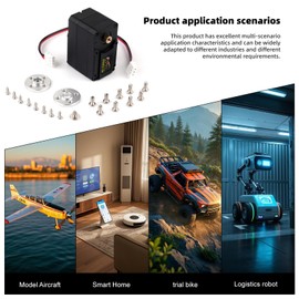 Rcmall 6 Pack Feetech 30KG Serial Bus Servo STS3215 12V Robot Motor with 360° Magnetic Encoder High Precision and Torque for Educational Robot Projects