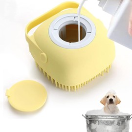 Brush, For Cats, Dogs, Pets, Shampoo Brush, Pilling, In-Bath Shampoo, Outbus, Grooming, Massage, Painless, For Dogs And Cats, Long Hair, Short Hair, Tangled, Care, Comb, Soft, Washable, TPE Material