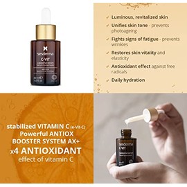 SESDERMA C-VIT Serum Facial Vitamina C Suero Hidratante Anti Edad Anti Manchas Tonificador y Reafirmante 30 ml                                        