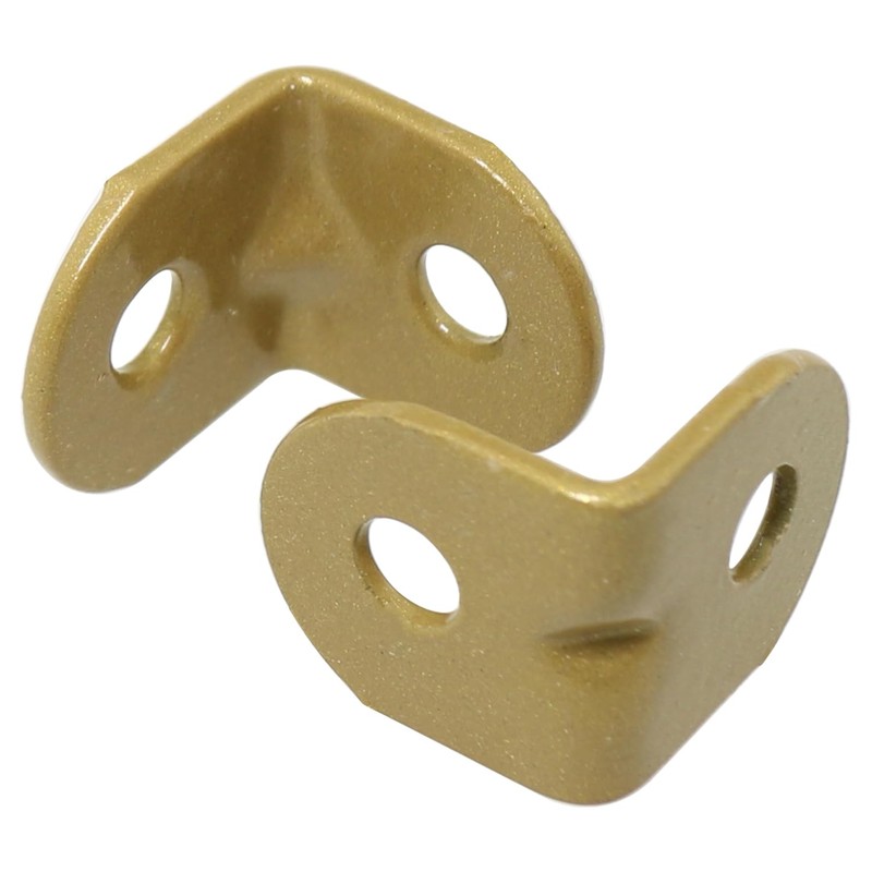 Heyous 20PCS Furniture Corner Brace Hooks Fasteners Mini Brackets Gold