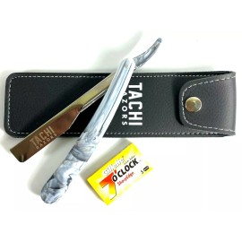 Tachi FREE 5BLADES + CLASSIC STAINLESS STEEL STRAIGHT EDGE BARBER RAZOR SALON SHAVETTE