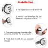 Tidorlou 4 Pack Combination Locks, Password & Combination Cylinder Chrome