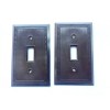 Vintage Standard Bakelite One Gang Toggle Switch Plates Brown