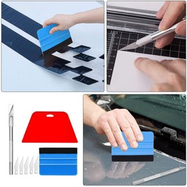 8pcs Vinyl Wrap Tools Kit - Wallpaper Smoothing Tool for Peel Stick Wallpaper, Vinyl Wrap Installation, Contact Paper Application - Perfect for Car Wrapping Home Decor