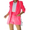 Fisoew Women's 2 Piece Open Front Long Sleeve Blazer and