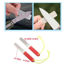 Mirhua フックシャープナー ダイヤモンドヤスリ 釣り針研ぎ器 2点セット 研ぎ器 研削 針研ぎ シャープナー 二重溝 両面 削り器 携帯便利 釣り用品