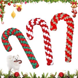 Pack of 3 Dog Toy Rope, Dog Chew Toy, Christmas Candy Cane Rope, Dog Rope Toy, Christmas Dog Pets Chew, Christmas Dog Toy, Christmas Candy Cane Rope