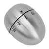 Mechanical Timer Egg Shaped Clear Scale Stainless Steel Timing Reminder