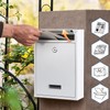 KYODOLED Key Lock Mailboxes for Outside, Locking Wall Mount Mailbox,
