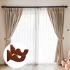Colingmill 2 Pcs Wooden Curtain Rod Bracket Wood Large Double