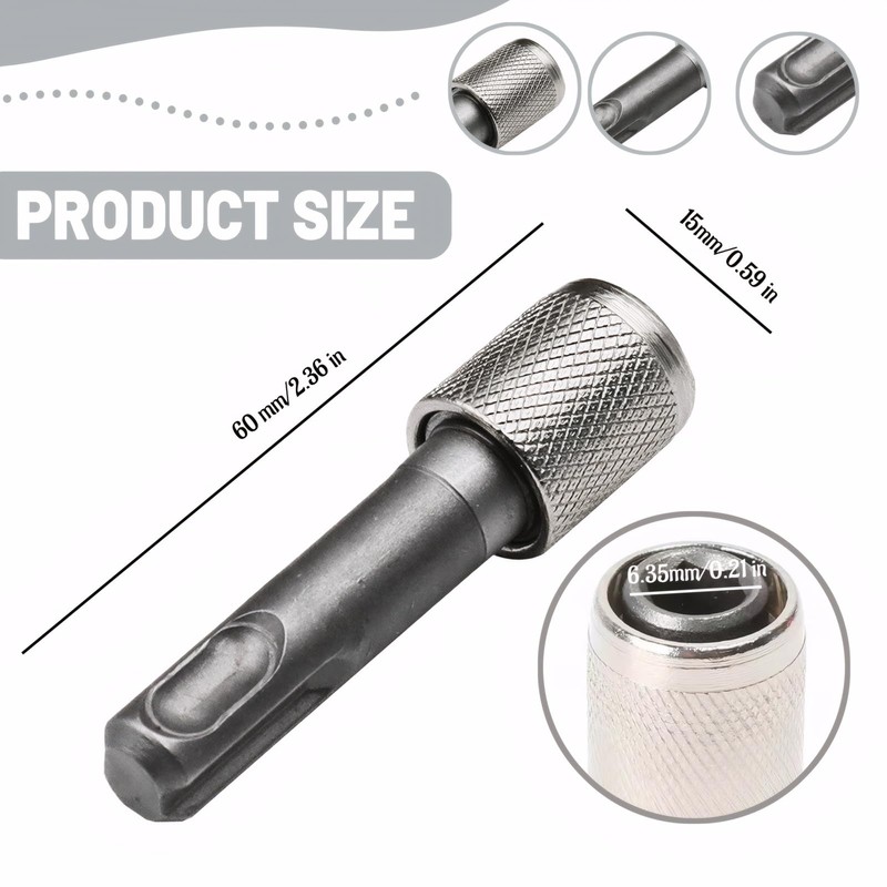 MAEXUS SDS Plus Adapter, 6.35 mm (1/4 Inch) Sds Adapter,
