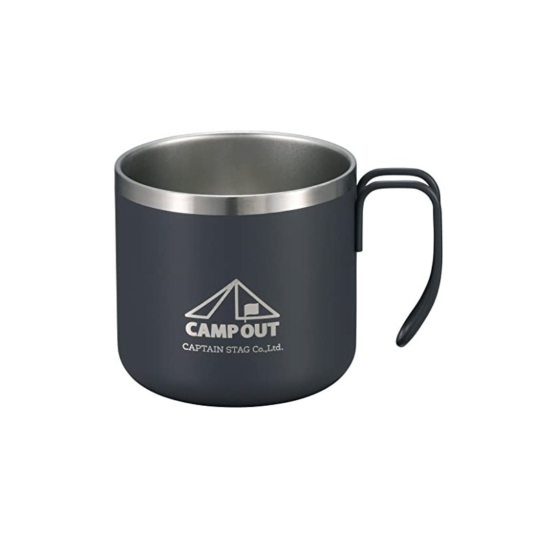 キャプテンスタッグ(CAPTAIN STAG) アウトドア コップ マグカップ マグ カップ タンブラー ダブルステンレス 真空断熱