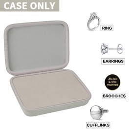 GWCASE Ring Organizer Storage Case - Jewelry Ring Display Collector Box with 42 Slots. Rings Tray Holder Showcase Fits for 50+ Rings, Earrings, Brooches and Cufflinks (Box Only)-Grey