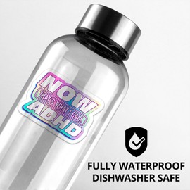 Generic Now That's What I Call ADHD Stickers, Vinyl Geriatric Millennial Decal For Laptops Water Bottles Phone Mug, Water Assistant ADHD Stickers, Neurodiversity Stickers, Mental Health Gifts for Women