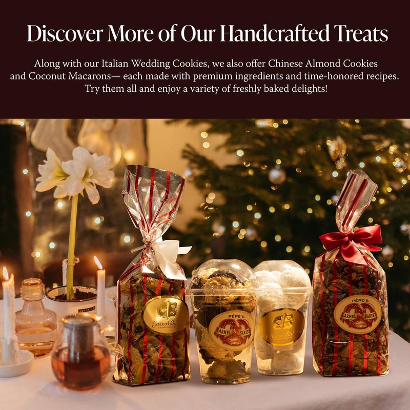 Chef Pepe's Italian Wedding Cookies, Fresh Baked at Carmel Bakery,