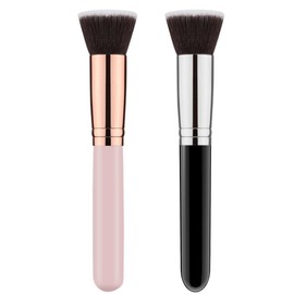 2 x make-up brushes, foundation brush, make-up brush, cosmetic brush, flat cosmetic brush