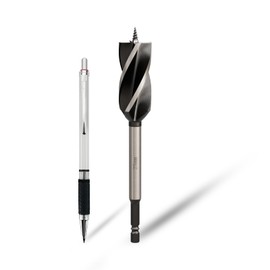 CSOOM Drill Bit for Carpentry and Tip Screw Woodworking High Carbon Steel Drill Auger Drill Bit 0.25 inch (6.35 mm) Hex Shaft (Blade Diameter 1.0 inches (25 mm)