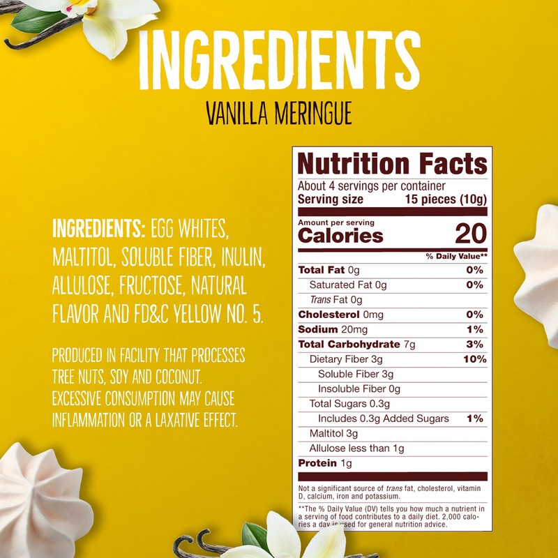 Don't Worry Low Calorie Meringue Cookies - 6 Pack -