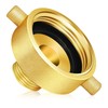 Brass Hydrant Adapter - 1-1/2" NST/NH Female x 3/4" GHT