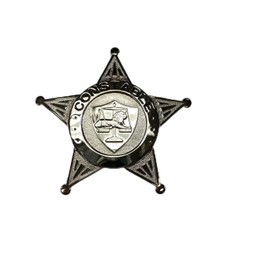 Fishi NEW LAPEL PINS Constable Badge W/Lion & Scales - Thread And Rod & Pin Backing - NEW