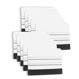 Mearo Plastic Felt Edge Squeegee, Felt Squeegee for Vinyl, 4 Inch Vinyl Wrap Squeegee Applicator Tool for Car Vinyl Wrap, Window Tint, Wallpaper, Decal Sticker Installation, Pack of 10 (White)