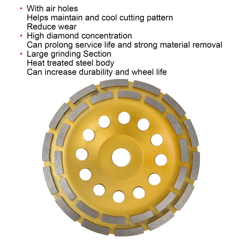 Diamond Cup Grinding Wheel Double Row Concrete Grinding Wheels for
