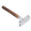 Double Edge Safety Razor Men Travel Portable Zinc Alloy Bamboo