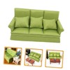 MINAOLULUS 1 Set Dollhouse Sofa 1:12 Scale Miniature Sofa Green