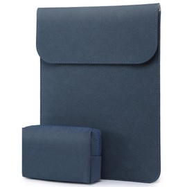 HYZUO 15 Inch Laptop Sleeve for MacBook Air 15 M3 A3114 M2 A2941 2024 2023, 15 Surface Laptop 7/6/5/4/3, MacBook Pro 15 2019-2016, with Pouch, Navy Blue