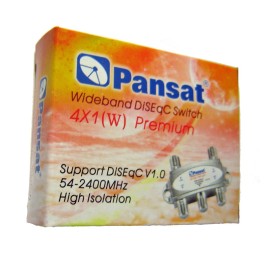 Pansat 4X1 DiSEqC SWITCH PANSAT PREMIUM WIDEBAND FTA SATELLITE C/KU BAND ~ BRAND NEW