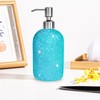SlowVibes 18Oz Bling Blue Soap Dispenser with Rust Proof Stainless