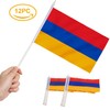 Anley Armenia Mini Flag 12 Pack - Hand Held Small