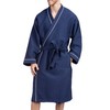 Texere Men's Premium Modal Cotton Kimono Resort Bathrobe with Quilted