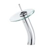 Bathroom Vessel Faucet Chrome Waterfall Glass Spout Single Handle One