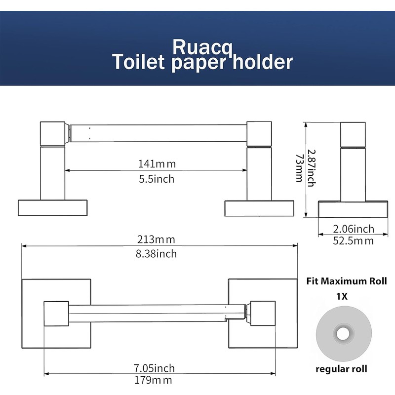 Ruacq Toilet Paper Holder Oil Rubbed Bronze-Toilet Paper Holder Wall