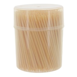 MIJOMA Premium Toothpicks Dental Wood Cocktail Picks Made of Untreated Wood, Perfect for Daily Use, for Dental Hygiene, Appetizing, Crafts (2 x 500 Pieces in Round Tin)