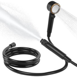 Brarvagur Portable Shower for Camping with 3 Spray Settings, Standard G1/2" Design & IPX8 Waterproof Camping Shower, 0.33lb Lightweight for Hiking, Travel, Pet Cleaning, Emergency for Outdoos, Indoor