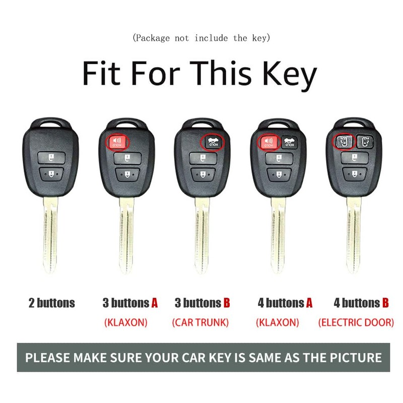ontto Alloy Car Key fob Cover Fit for Toyota Rav4