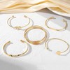 Gold Bracelets for Women Waterproof Dainty Bangle Cuff Bracelets Set