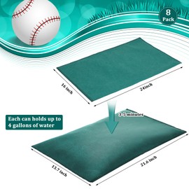 Nuanchu 8 Pack Resuable Puddle Sponge for Baseball Fields 16" x 24" Water Bag Training Baseball Sports Field Water Barriers for Flooding to Remove Puddles from Wet Infields