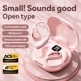 Open Ear Headphones Wireless Bluetooth Over On Ear with Headband Bone Sound Headphones Bluetooth Sport Bone Conduction Headphones Wireless Open Earbuds Air Bone Conduction Headphones Earphones with