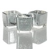 Richland Silver Mercury Square Votive Holders Set of 12