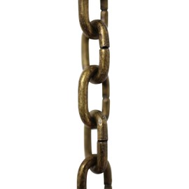 RCH Hardware CH-S53-14-AB Steel Clock Chain 14 Gauge, Antique Brass (1 Foot)