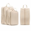 Compression Packing Cubes for Travel - 4-Piece Waterproof Luggage Organizer