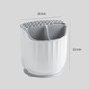 Rotating Utensil Holder Multiple Compartments Plastic Kitchen Counter Knife Chopstick