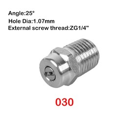 3PCS 1/4" Male NPT Spray Nozzle High Pressure Washer Surface Cleaner Tips Replacement Nozzles 25 degree 030(1.07mm)