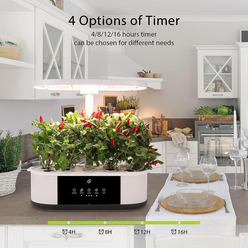12 Pods Hydroponics Growing System, SXYCMY Indoor Garden Hydroponics Kit