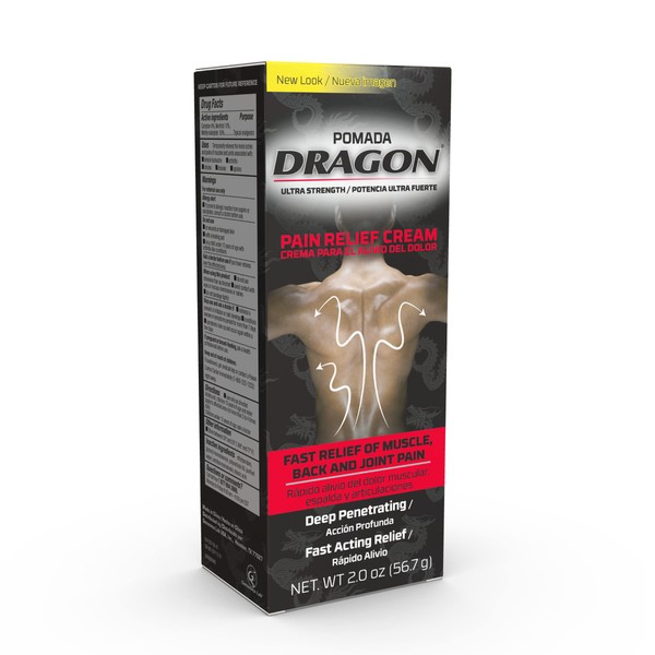 Dragon Ultra Strength Pain Relief Cream for Muscle, Back, Arthritis and Joint Pain, Deep-Penetrating & Fast-Acting Topical Rub with Analgesic Camphor & Menthol , 2 Ounce