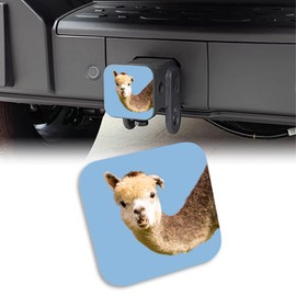 UUCBTAH Tow Hitch Cove Funny Alpaca Llama Trailer Hitch Cover Universal 2" Square Hitch Cover Plug Cap,Heavy Duty Trailer Hitch Tube Rubber Covers for Trucks SUV